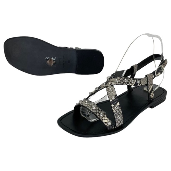 Marc Fisher LTD Fianna2 Snake Print Leather Studded Womens Sandals Size 8M - Picture 12 of 13